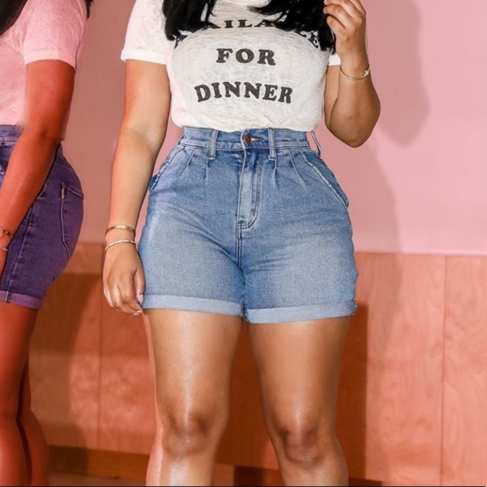 High Waist Denim Shorts